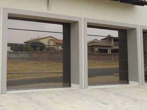 Overhead glass garage door